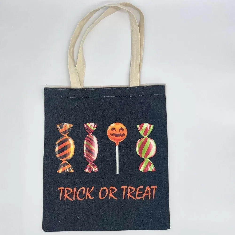 TRICK or Treat Canvas Halloween Tote